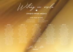 Lustrzana tablica z usadzeniem gości napisy - wzór 1