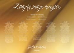 Lustrzana tablica z usadzeniem gości napisy - wzór 2