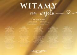 Lustrzana tablica z usadzeniem gości napisy - wzór 3