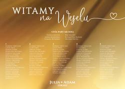 Lustrzana tablica z usadzeniem gości napisy - wzór 4