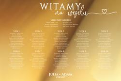 Lustrzana tablica z usadzeniem gości 90x60 napisy - wzór 1