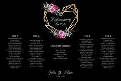 Akrylowa tablica z usadzeniem gości 90x60 Ariana2 - wzór 10