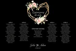 Akrylowa tablica z usadzeniem gości 90x60 Ariana2 - wzór 1