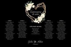 Akrylowa tablica z usadzeniem gości 90x60 Ariana2 - wzór 2