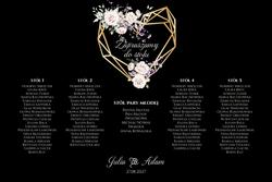 Akrylowa tablica z usadzeniem gości 90x60 Ariana2 - wzór 5