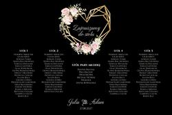 Akrylowa tablica z usadzeniem gości 90x60 Ariana2 - wzór 6