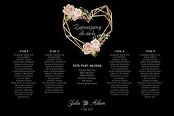 Akrylowa tablica z usadzeniem gości 90x60 Ariana2 - wzór 8