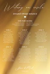 Lustrzana tablica z usadzeniem gości 90xz60 napisy - wzór 5