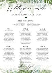 Tablica z usadzeniem gości Nikola - wzór 1