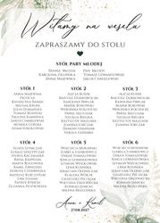 Tablica z usadzeniem gości Nikola - wzór 2