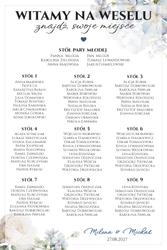 Tablica z usadzeniem gości 90x60 Iris- wzór 3