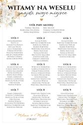 Tablica z usadzeniem gości 90x60 Iris- wzór 5