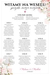 Tablica z usadzeniem gości 90x60 Iris- wzór 6