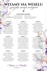 Tablica z usadzeniem gości 90x60 Iris- wzór 7