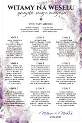 Tablica z usadzeniem gości 90x60 Iris- wzór 8