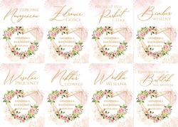 Naklejki na butelki Adela - wzór 12