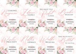 Naklejki na butelki Rose - wzór 3