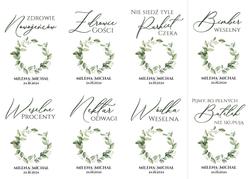 Naklejki na butelki Gipsówka - wzór 3