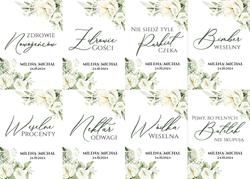 Naklejki na butelki Gipsówka - wzór 6