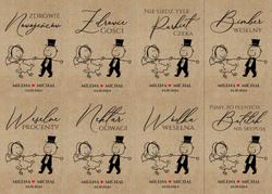 Naklejki na butelki Ludki - wzór 12