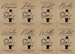 Naklejki na butelki Ludki - wzór 15