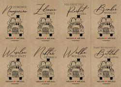 Naklejki na butelki Ludki - wzór 16