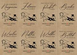 Naklejki na butelki Ludki - wzór 17