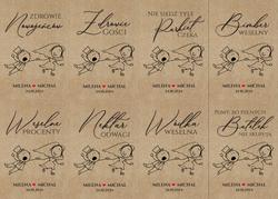 Naklejki na butelki Ludki - wzór 18