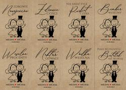 Naklejki na butelki Ludki - wzór 19