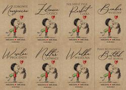 Naklejki na butelki Ludki - wzór 20