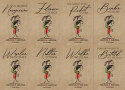 Naklejki na butelki Ludki - wzór 21