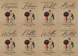 Naklejki na butelki Ludki - wzór 22