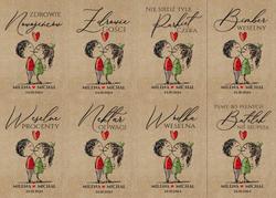 Naklejki na butelki Ludki - wzór 23