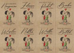 Naklejki na butelki Ludki - wzór 24