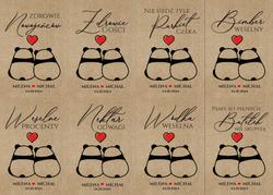 Naklejki na butelki Ludki - wzór 28