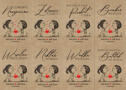 Naklejki na butelki Ludki - wzór 29