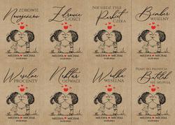 Naklejki na butelki Ludki - wzór 30