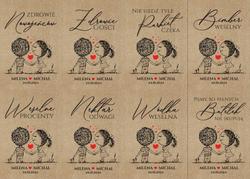 Naklejki na butelki Ludki - wzór 31