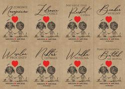 Naklejki na butelki Ludki - wzór 32