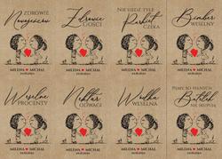 Naklejki na butelki Ludki - wzór 33