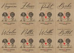 Naklejki na butelki Ludki - wzór 35