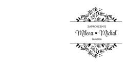 Złocone zaproszenia Ofelia2 - wzór 7 prz&oacute;d