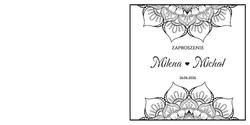 Złocone zaproszenia Ofelia2 - wzór 10 prz&oacute;d