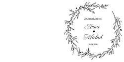 Złocone zaproszenia Ofelia2 - wzór 11 prz&oacute;d