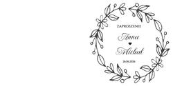 Złocone zaproszenia Ofelia2 - wzór 12 prz&oacute;d