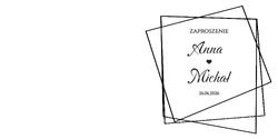 Złocone zaproszenia Ofelia3 - wzór 2 prz&oacute;d