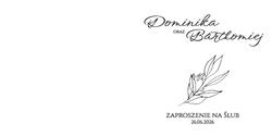 Złocone zaproszenia Ofelia4 - wzór 11