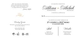 Złocone Zaproszenia Nadia - wzór 2