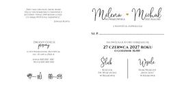 Złocone Zaproszenia Nadia - wzór 6
