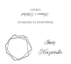 Złocone winietki na stół Ofelia3  - wzór 1